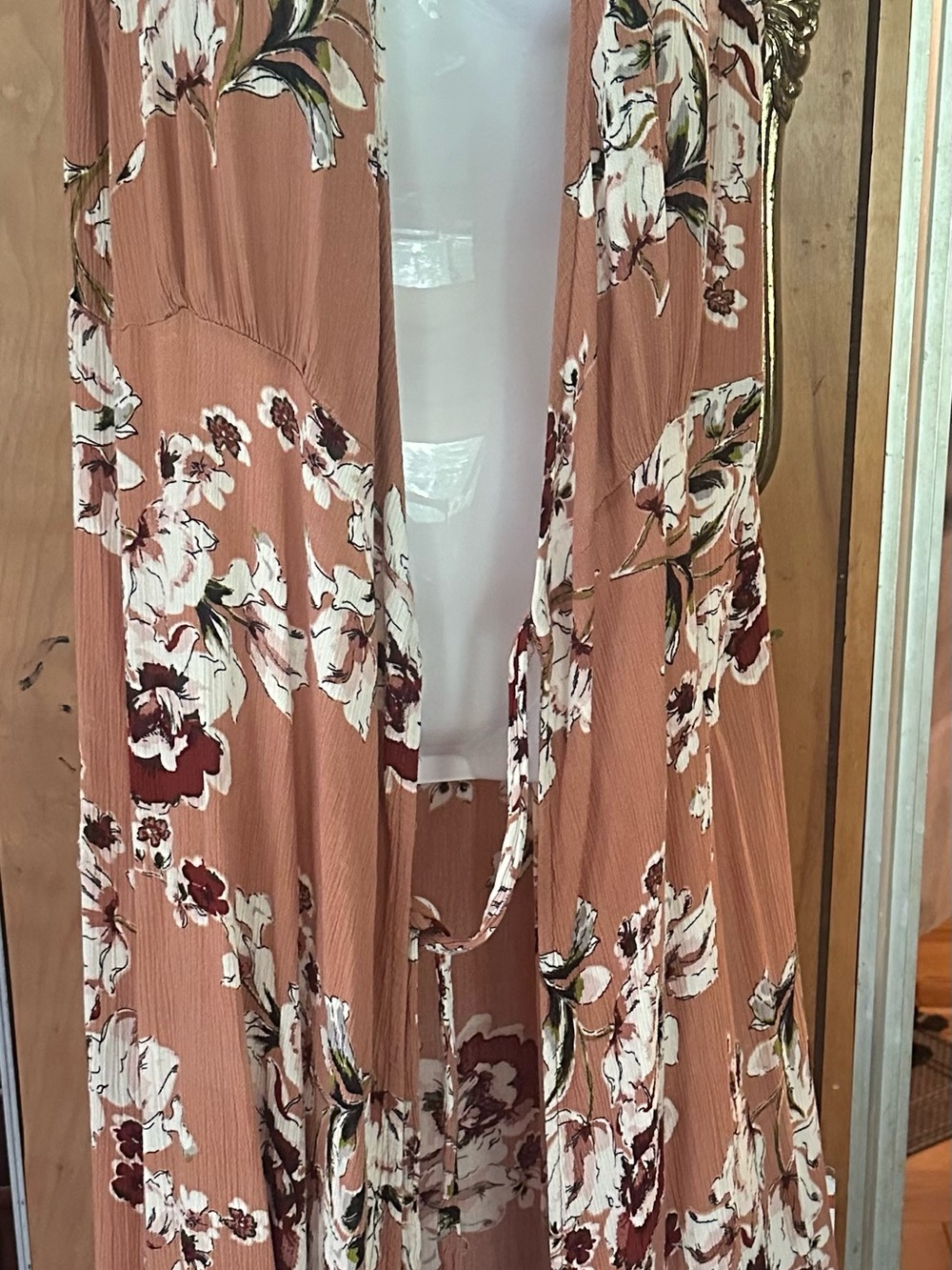 Elenza by L&L Rust Floral Duster Kimono or Cover-up